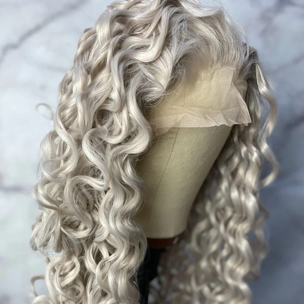 Silver Grey Lace Front  Wig